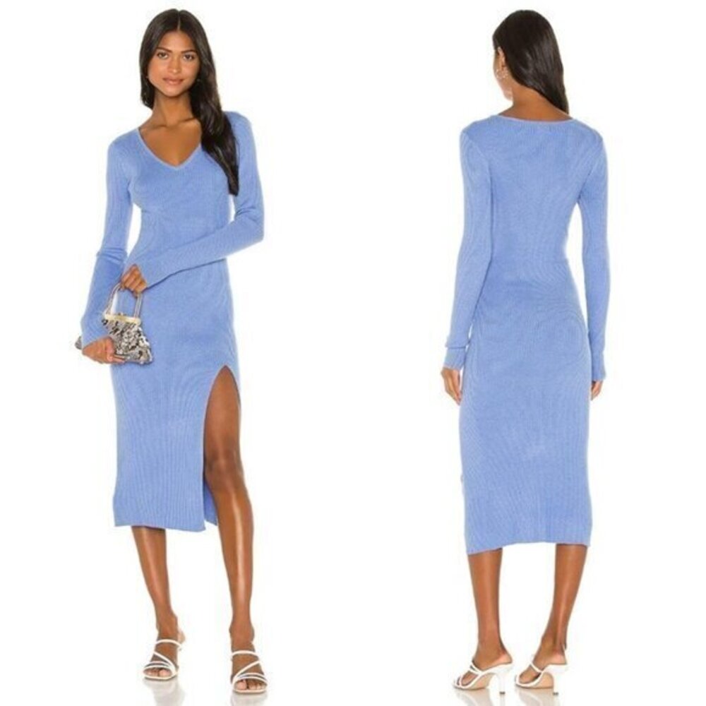 Song of Style Laire Knit Dress - Blue